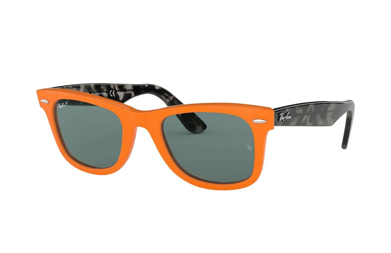 Ray Ban Rb2140 Wayfarer Orange Blue Polarized 50 Mm Unisex Sunglasses Ebay